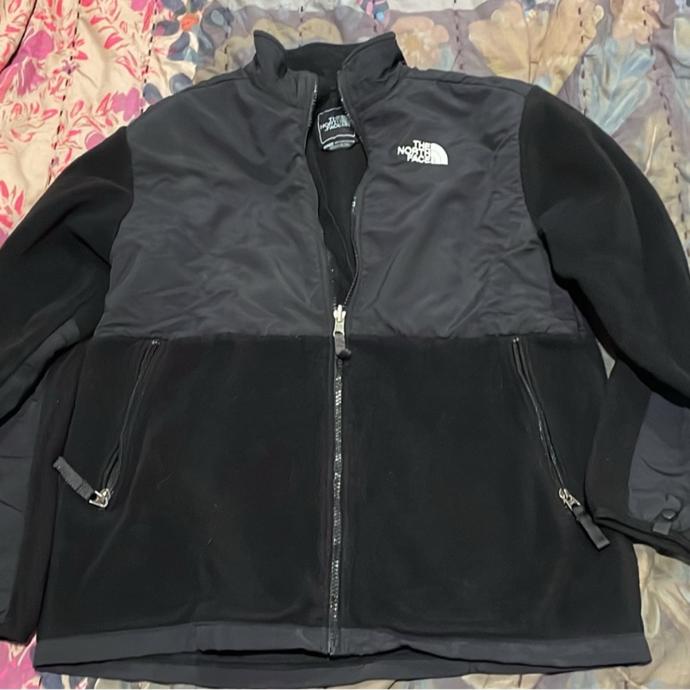 Boys Black Fleece North Face Jacket